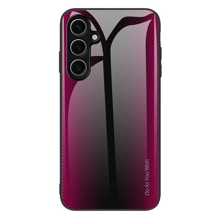 Maska za mobitel Samsung Galaxy S25 Carbon Fiber Texture, Roze