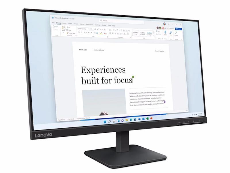 Lenovo monitor L24-4e 68C2KAC1EU, 23.8", Full HD, IPS, HDMI, VGA, VESA