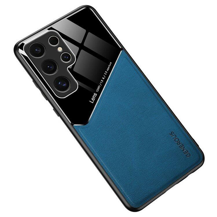 Maska za mobitel Samsung Galaxy S25 Leather Coated Ultra, Plava