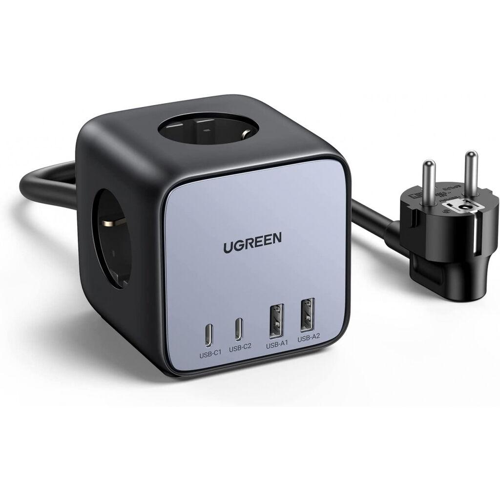 UGreen Složeni razdjelnik/punjač DigiNest Cube, 65W, USB-C / AC, 7 u 1 utičnica