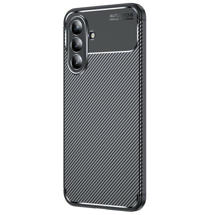 Maska za mobitel Samsung Galaxy A36 5G Carbon Fiber, Crna