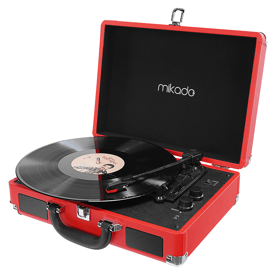 Mikado Gramofon Nostalgia MN-P317, Crveni, USB + RCA + Bluetooth Podrška, Muzika, 23651