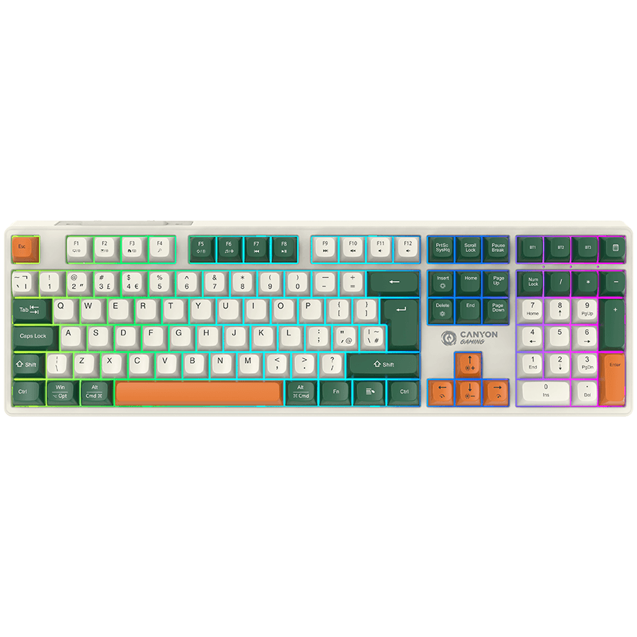 Canyon Tipkovnica Shadder GKW-11, Mehanička, RGB, Bežična, UK/US, Bijela