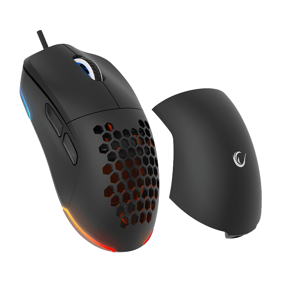 Rampage Gejming Miš Blink Crni, 7 Makro Tastera, RGB Osvetljenje, 12800 DPI, 40072