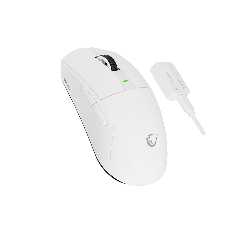 Rampage Gejming Miš Zenith Bluetooth, Žični 2.4 GHz, Bijeli, Wireless, Paw3395 Nordic 52833 MCU, 41652