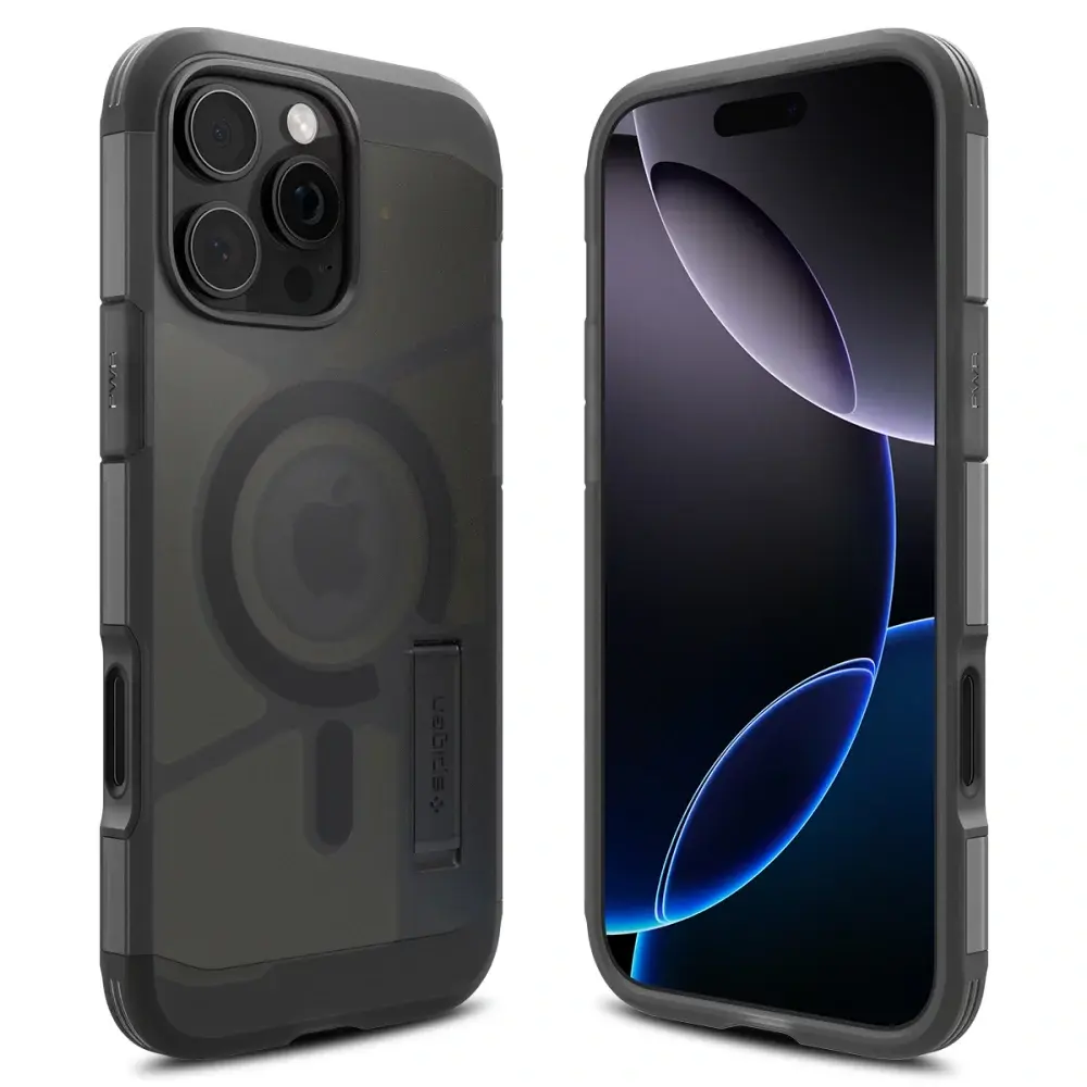 Spigen Maska za mobilni telefon Iphone 16 Pro Max Tough Armor, ”T”, Crna