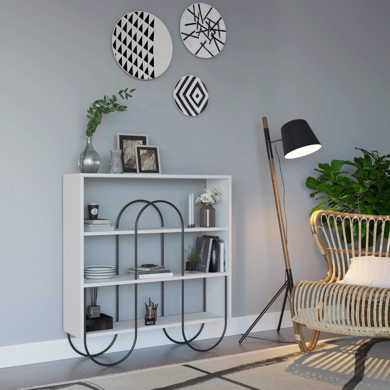 Hanah Home komoda Norfolk 96x99x25,5 cm bijela