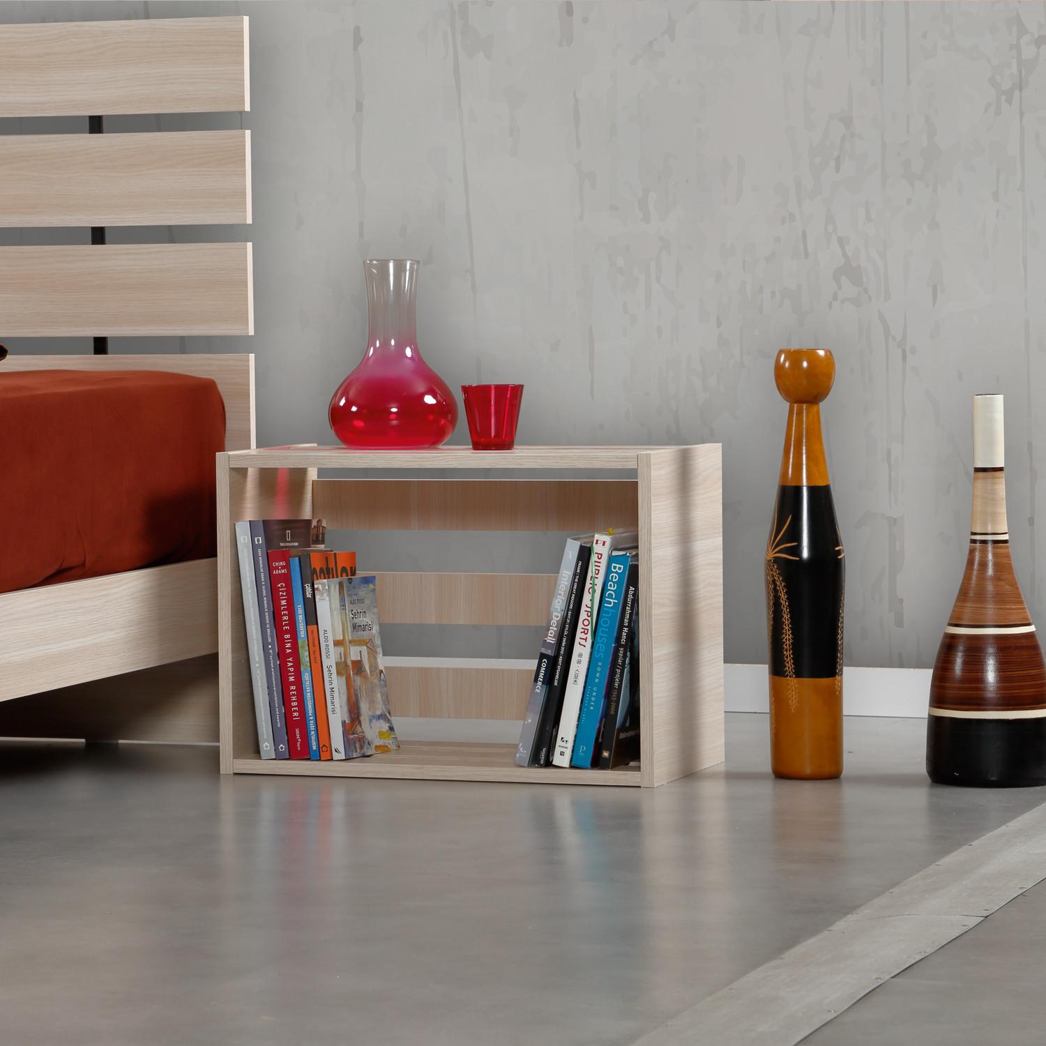 Hanah Home Noćni ormarić Fuga 60x43x33cm Hrast