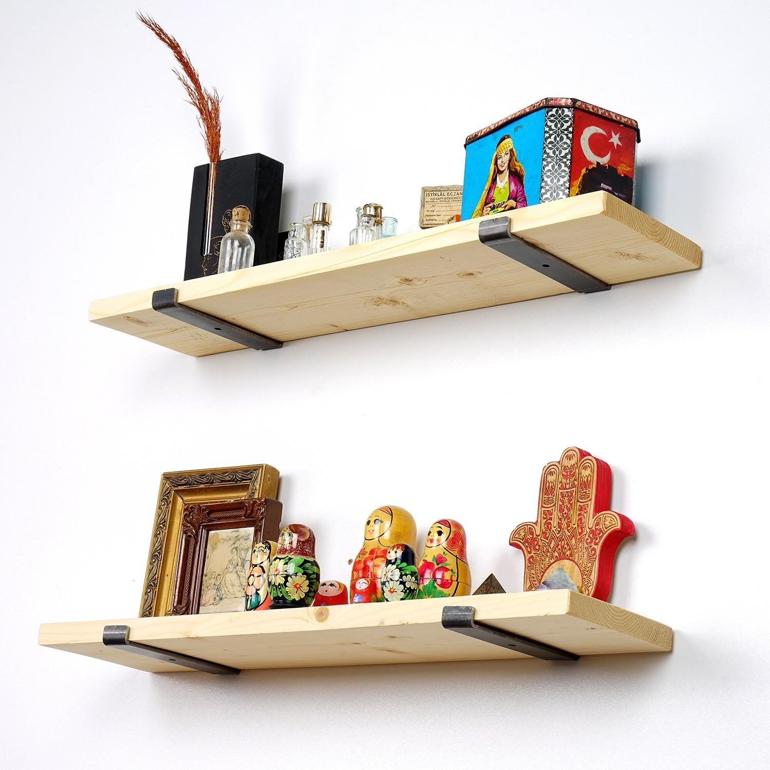 Hanah Home Zidna polica Crni hrast