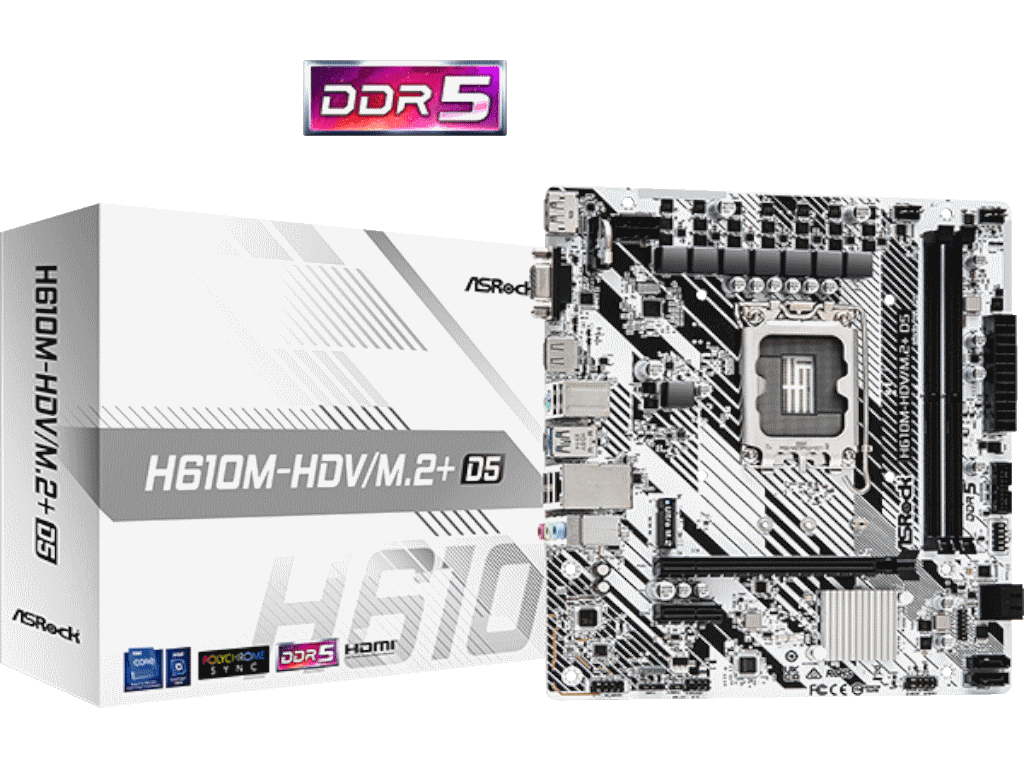 ASRock Matična ploča H610M-HDV/M.2+ D5/LGA1700