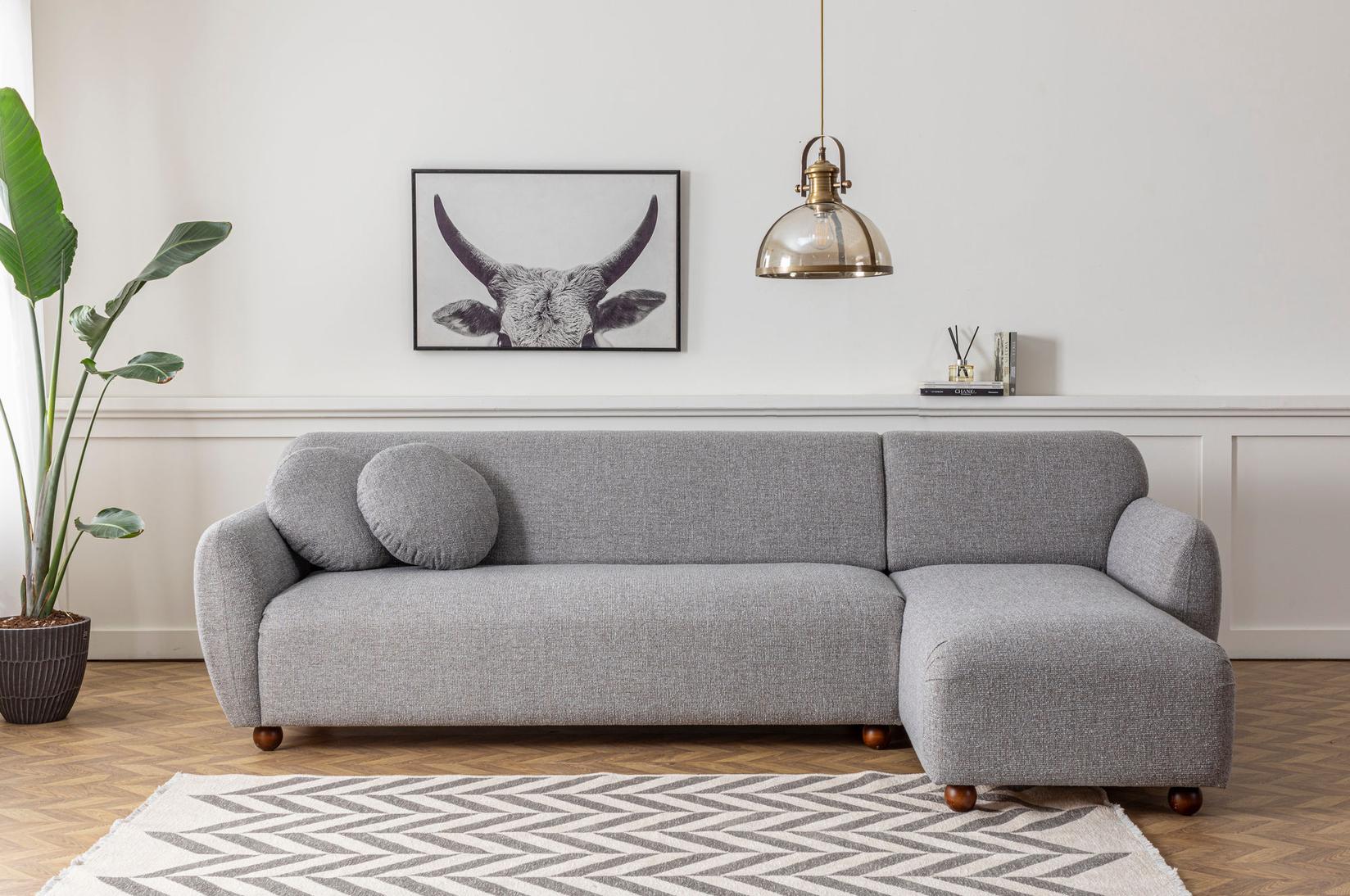 Atelier del Sofa Kutna sofa Eddy 273x162cm, Svijetlo siva