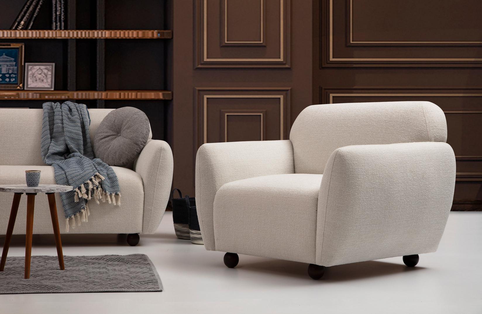 Atelier del Sofa Fotelja Eddy 86x86x90cm Krem