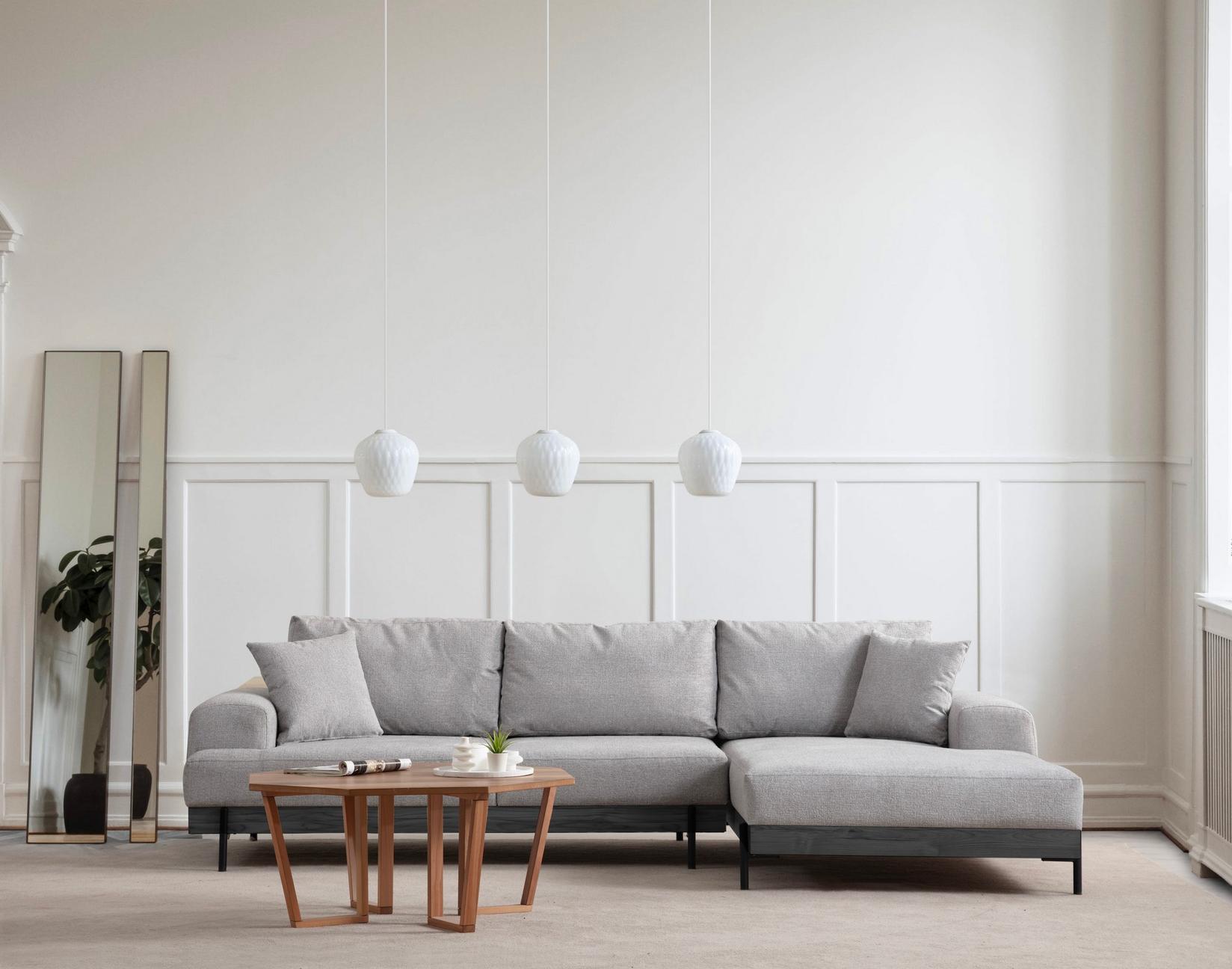 Atelier del Sofa Kutna garnitura Eti 98x78x280cm Siva