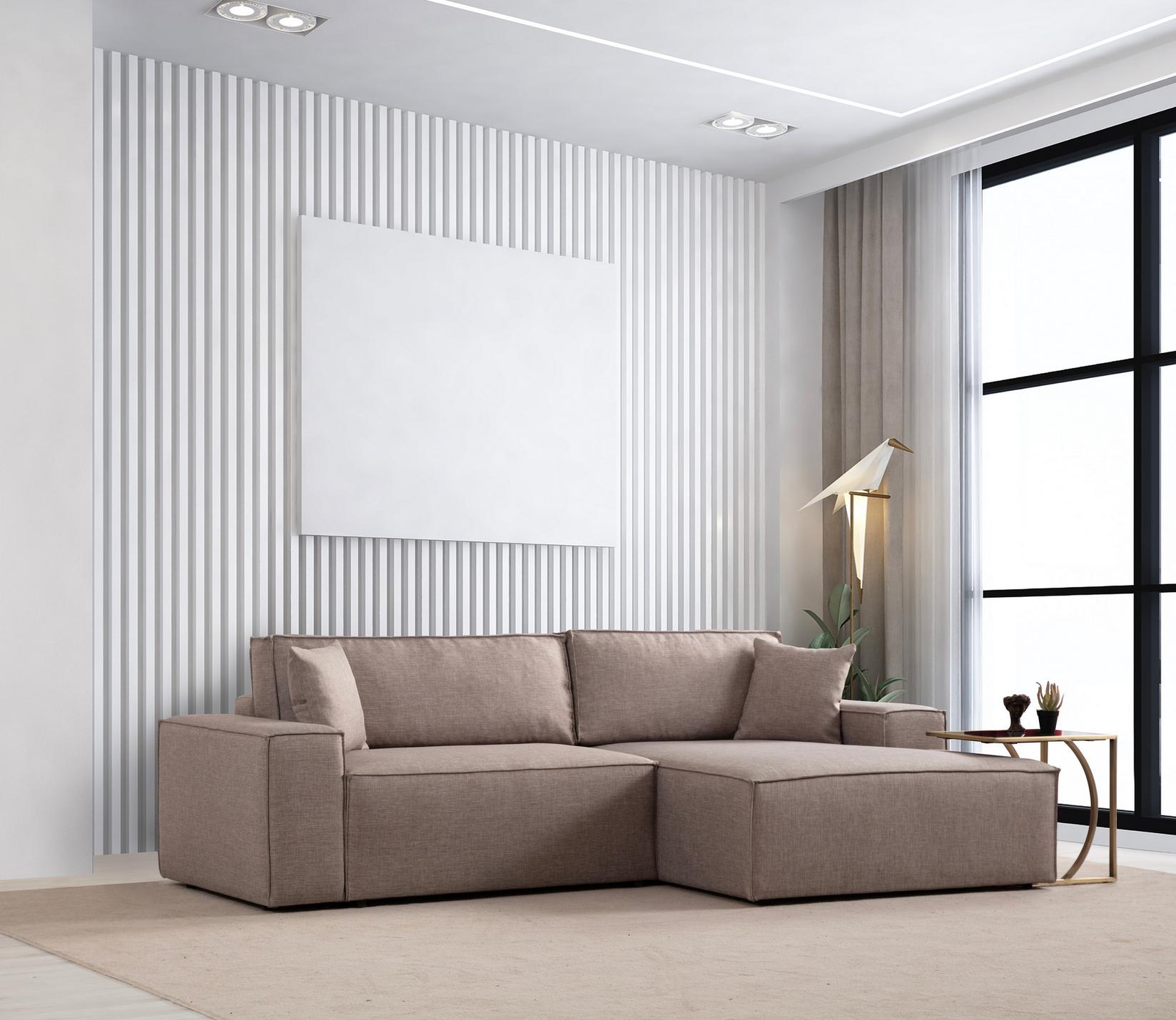 Atelier del Sofa Kutna sofa Pirlo 145x43x206cm Smeđa