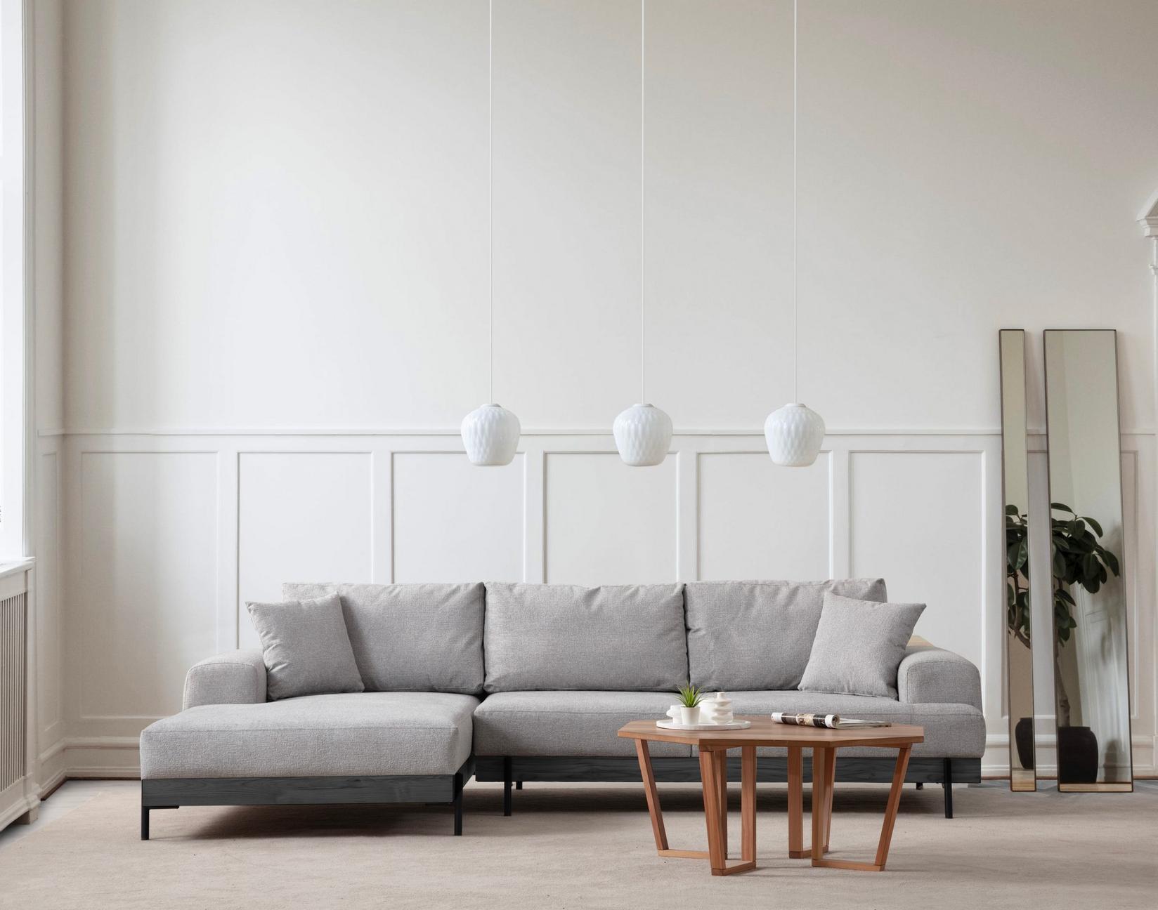 Atelier del Sofa Kutna garnitura Eti 98x78x170cm Siva