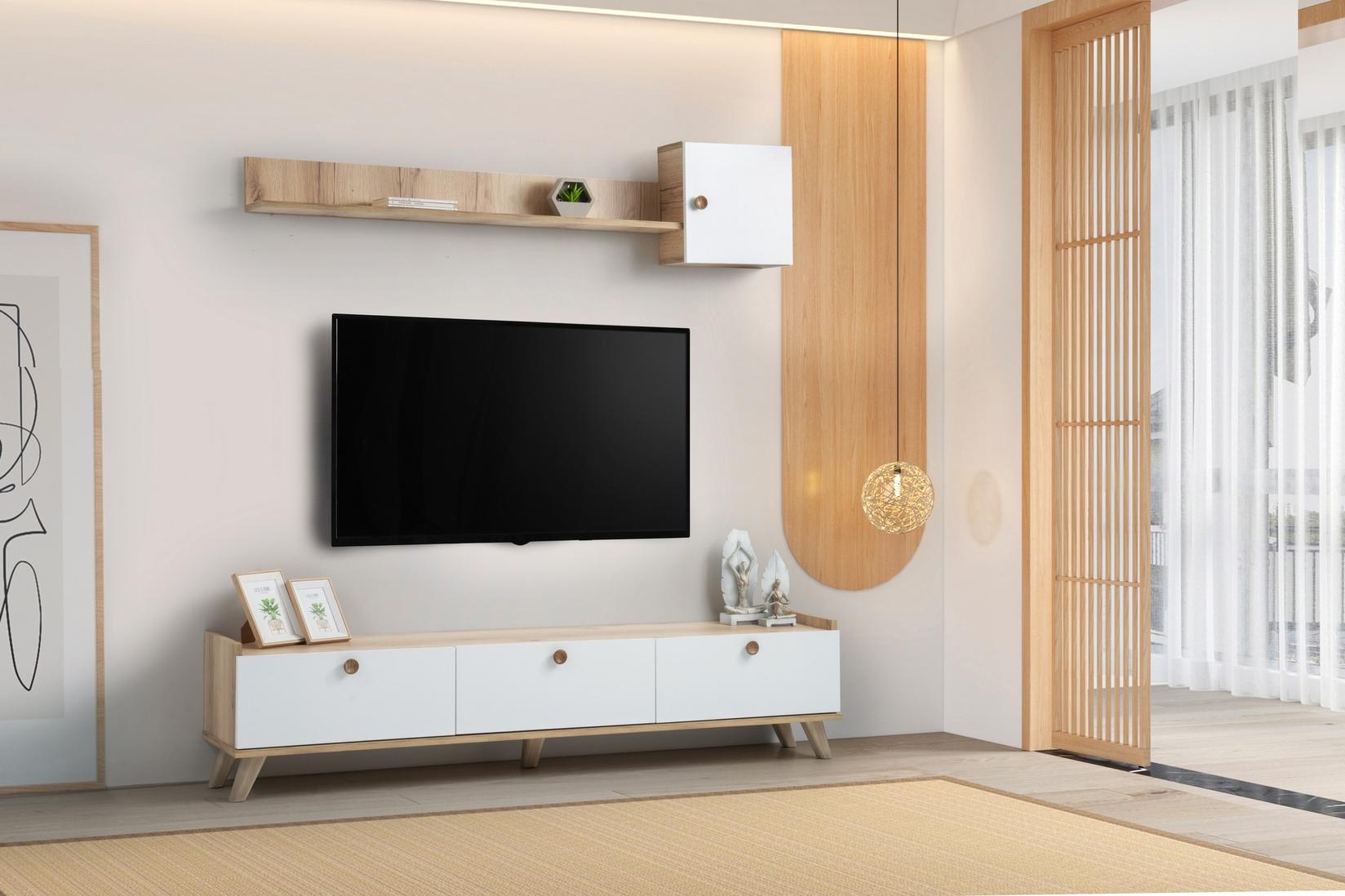 Hanah home TV komoda Sumer E4020 Hrast-bijela