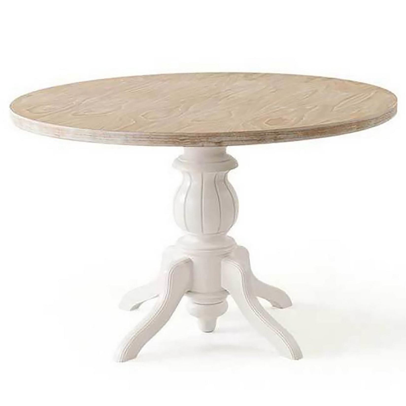 Hanah Home Trpezarijski sto Albero06, 120x120x75 cm, Bijelo-hrast