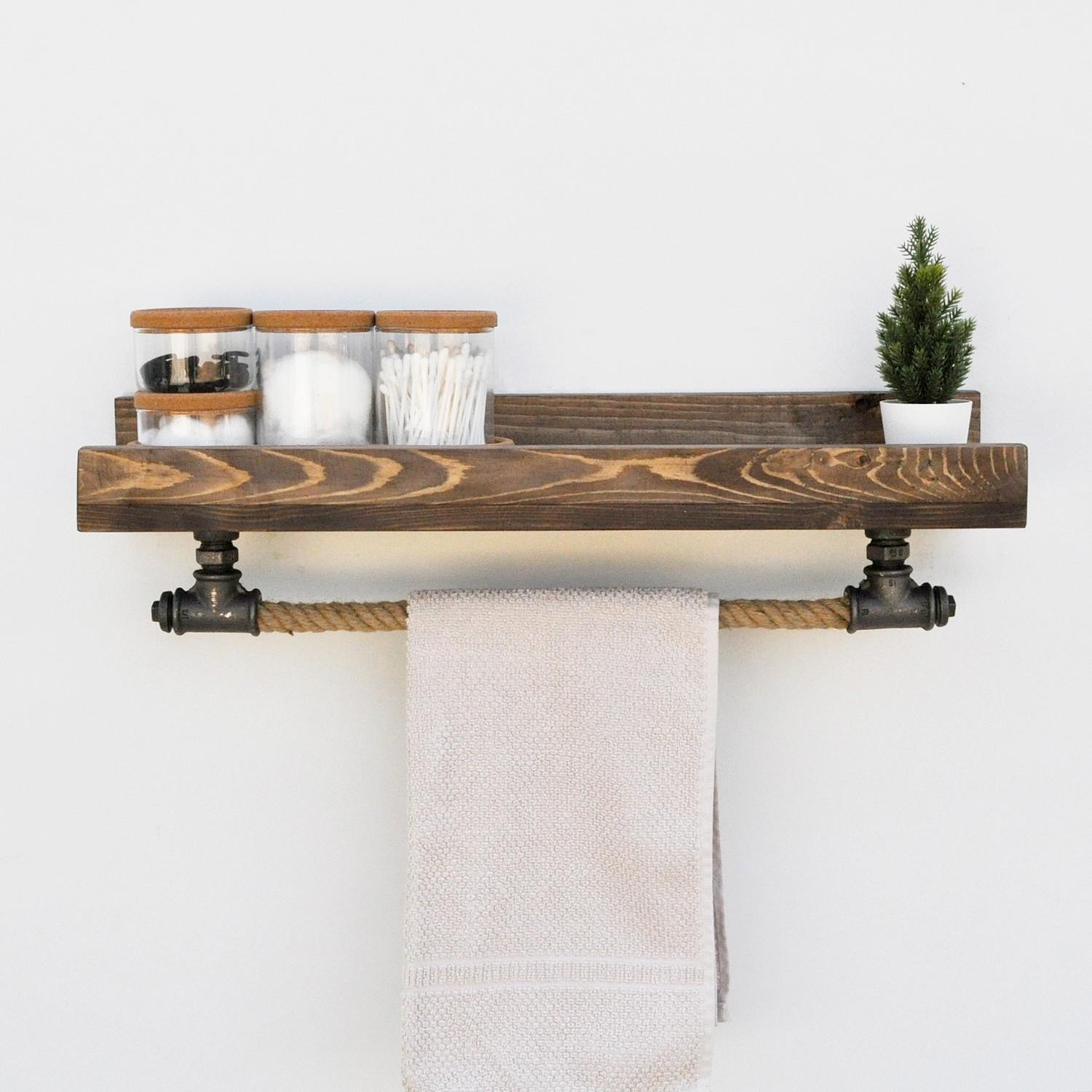 Hanah Home Zidna Polica Crna