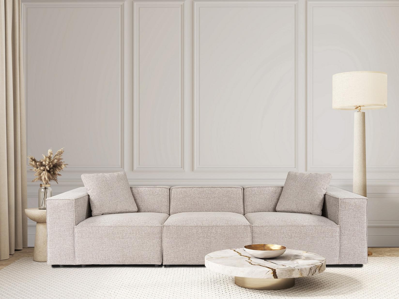 Atelier del Sofa Trossed Lora 108x65x303cm Siva