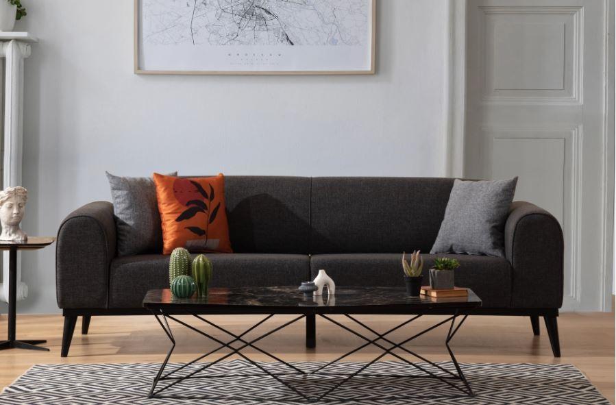 Atelier del Sofa Kauč na rasklapanje Capri 84x77x220cm Antracit