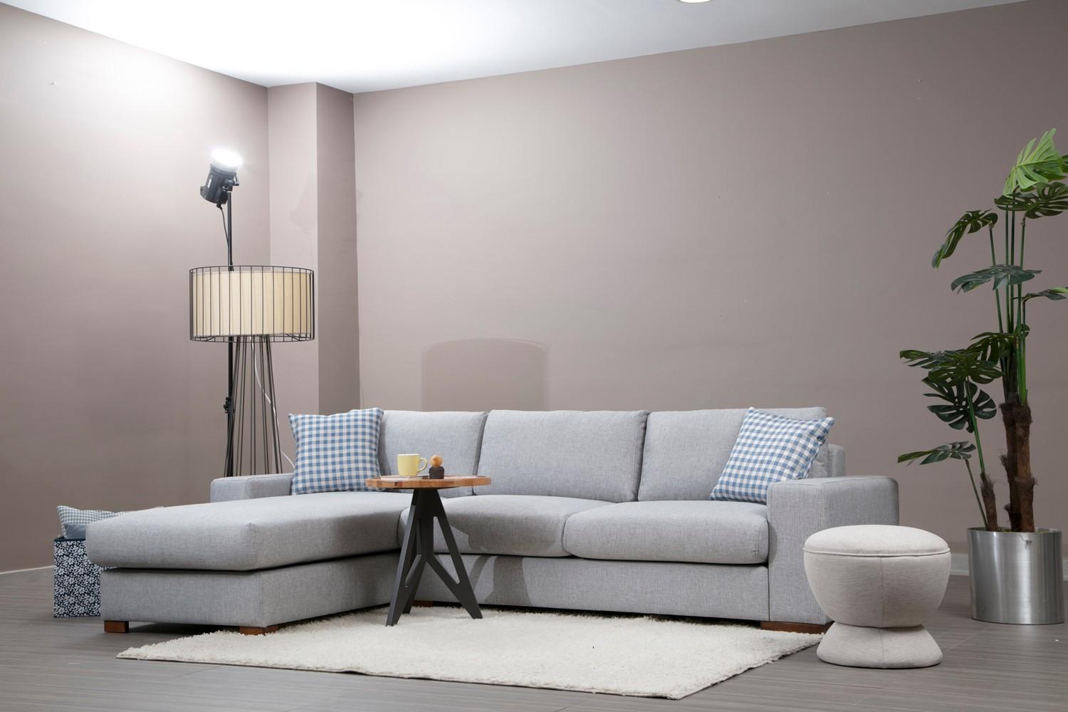 Atelier del Sofa Kutni set Loop 13 95x85x290cm Svijetlo siva