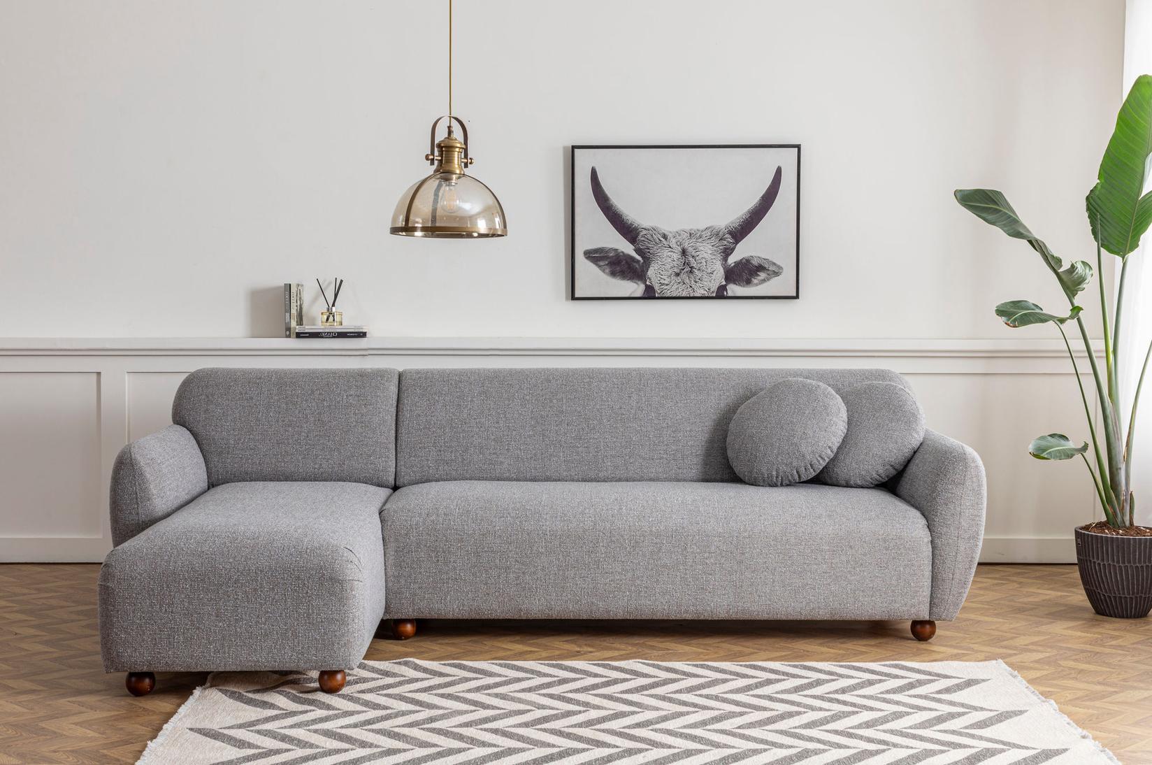 Atelier del Sofa Kutna sofa Eddy 162x273cm, Svijetlo siva
