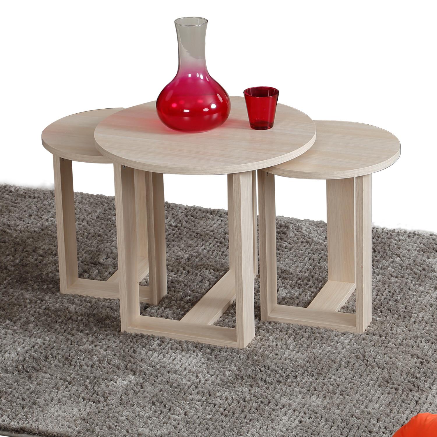 Hanah Home Club set stolova, 3 dijela Mira Oak