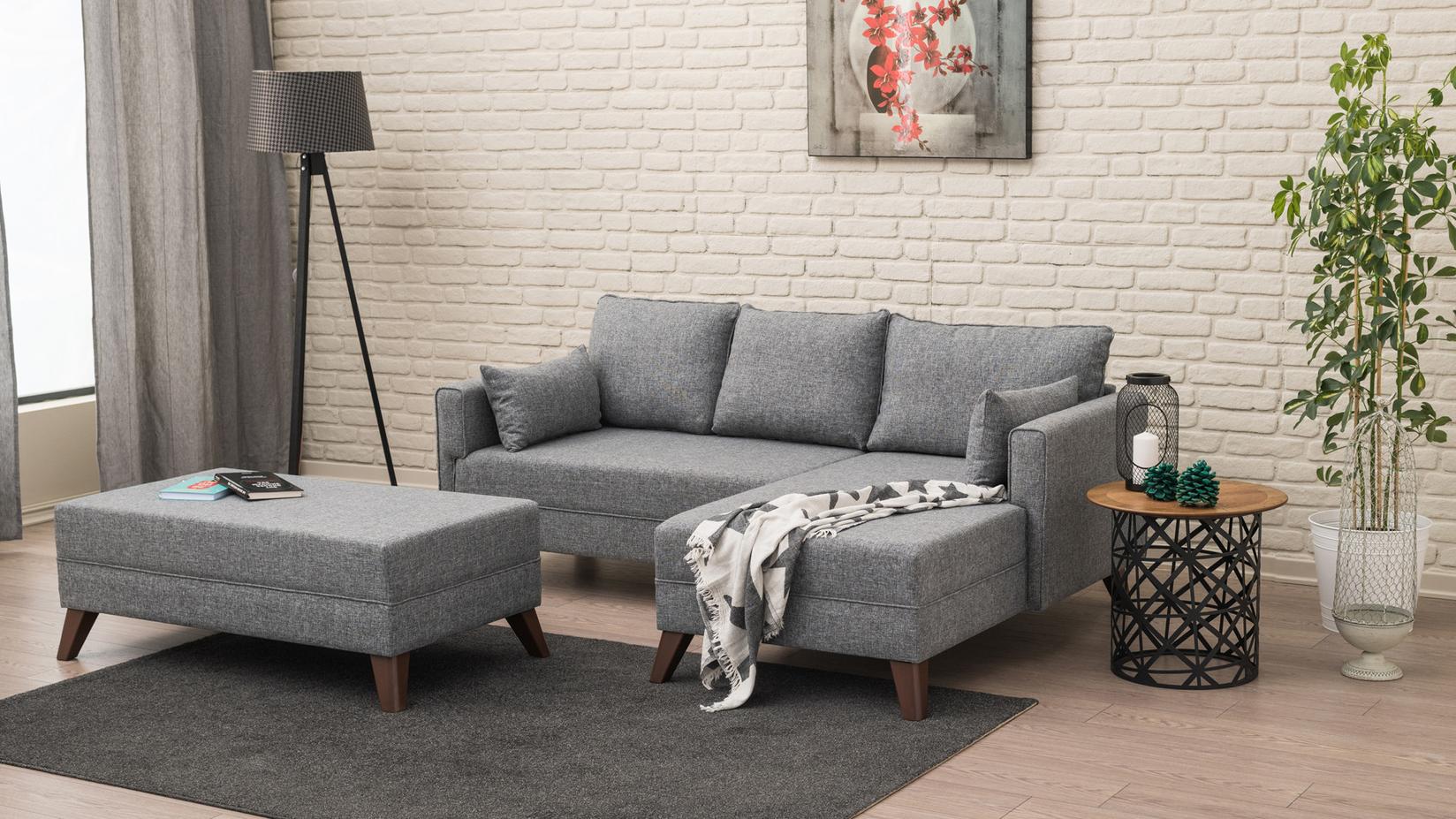 Atelier del Sofa Kutna sofa Bella 205x85x140cm Siva