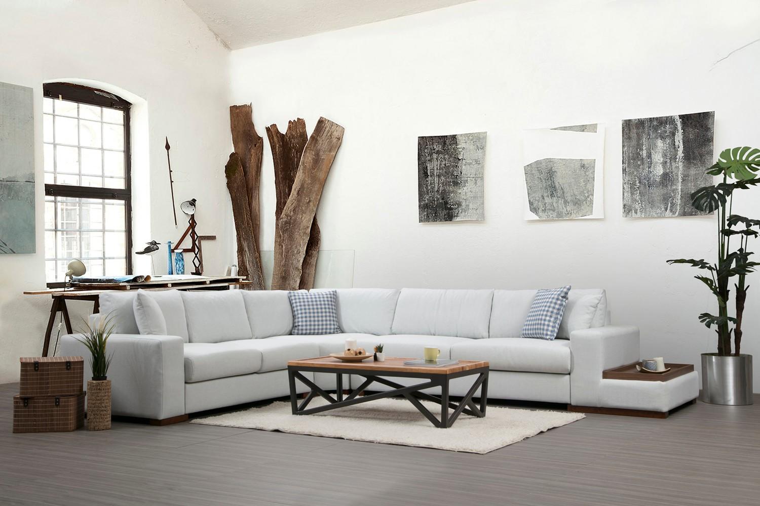 Atelier del Sofa Kutni set Loop 21 95x85x282cm Bijela