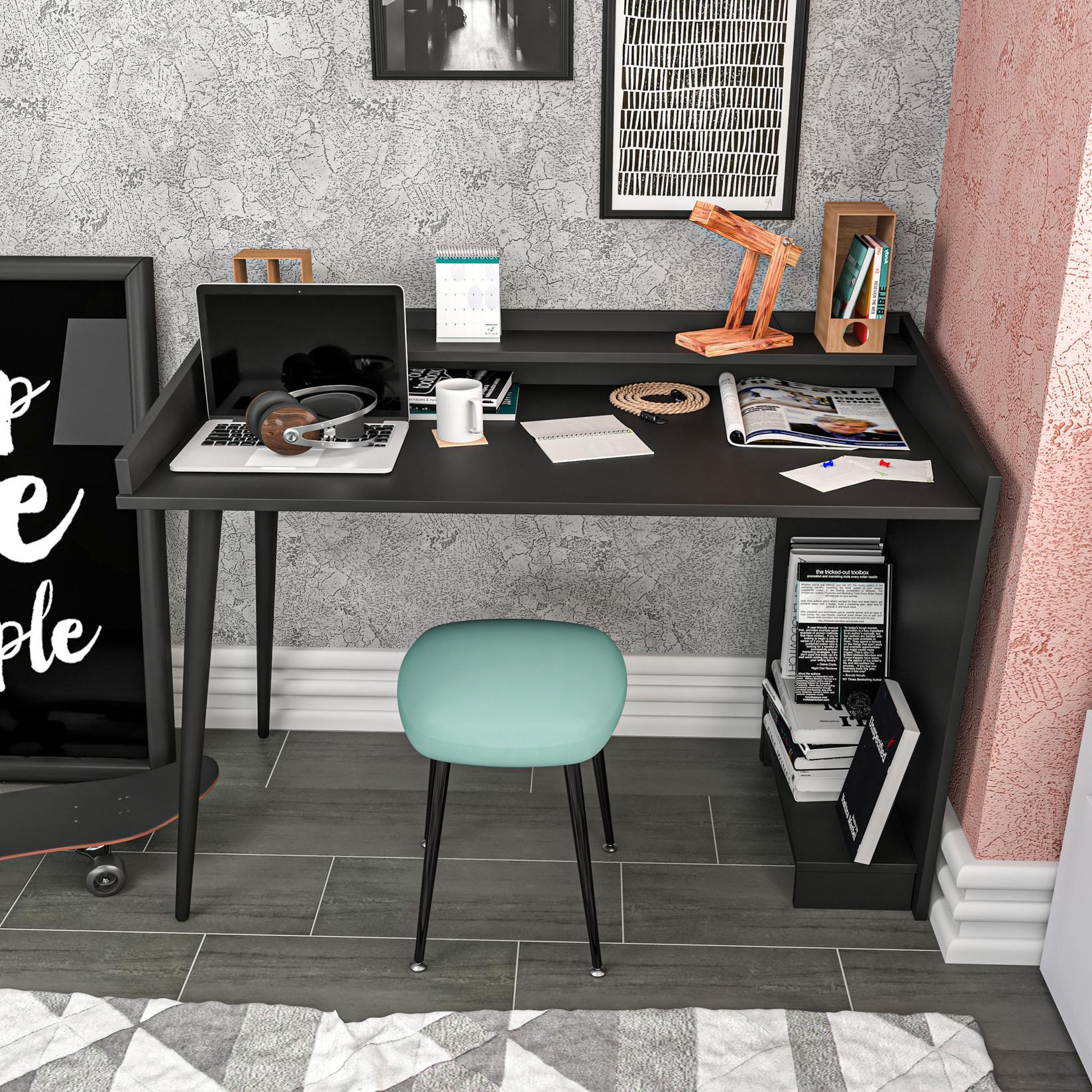 Hanah home Radni sto 121,8x88,3x59cm Crni