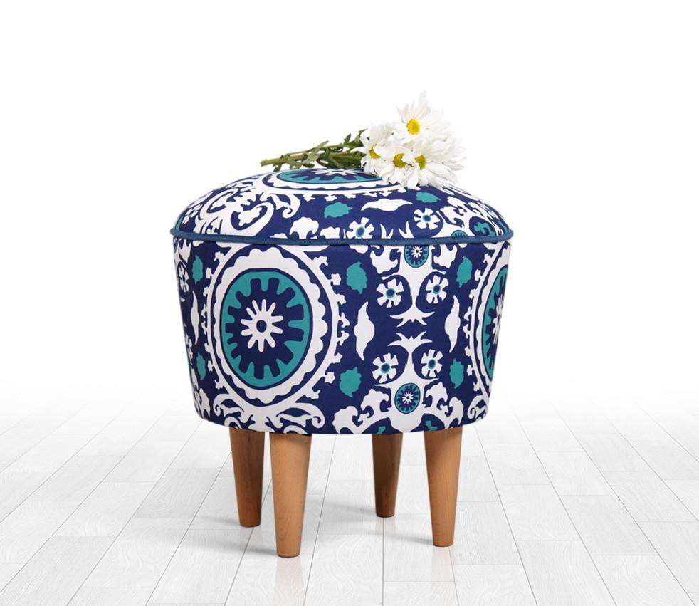 Atelier del Sofa Taburei Plavo-bijeli