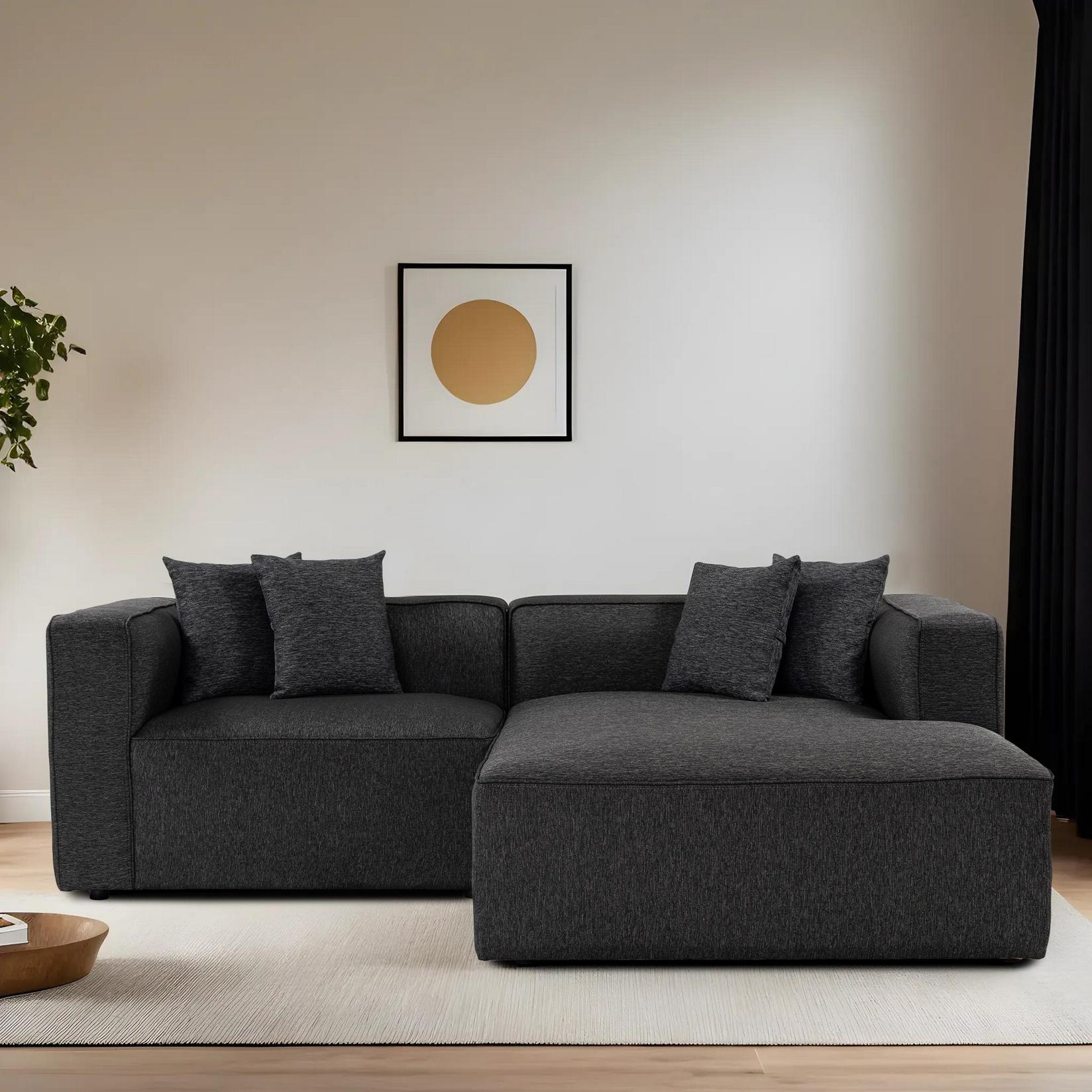 Atelier del Sofa Kutna garnitura Mora XL 230x69x180cm Antracit