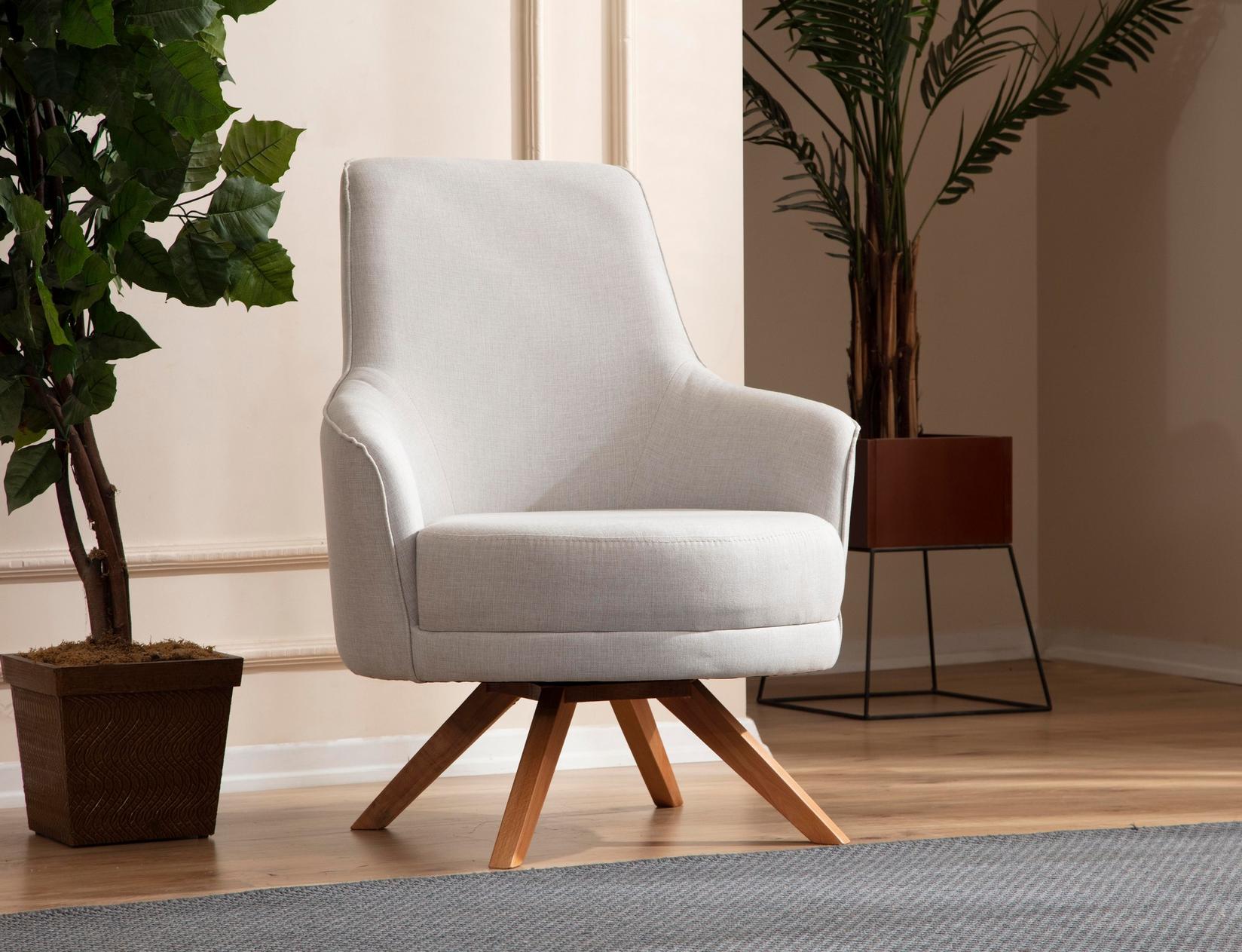 Fotelja Atelier del Sofa Capri 87x102x72cm Krem