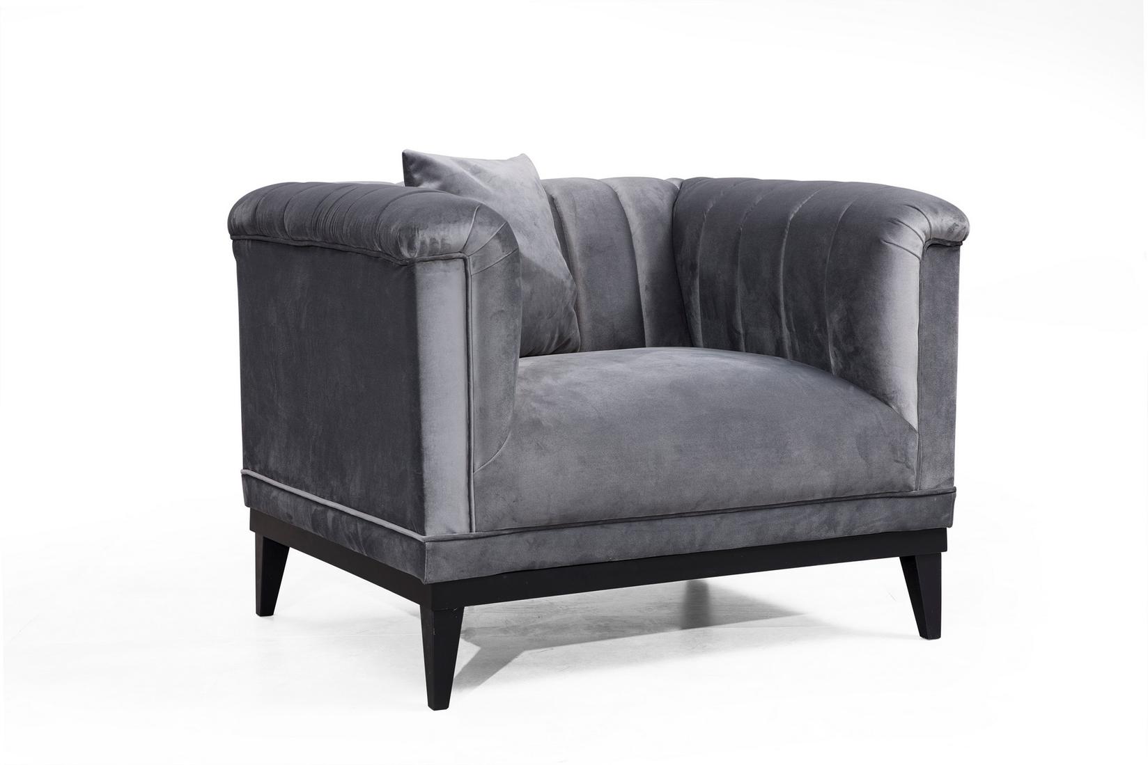 Atelier del Sofa Fotelja Trendy 105x79x89cm Tamno siva
