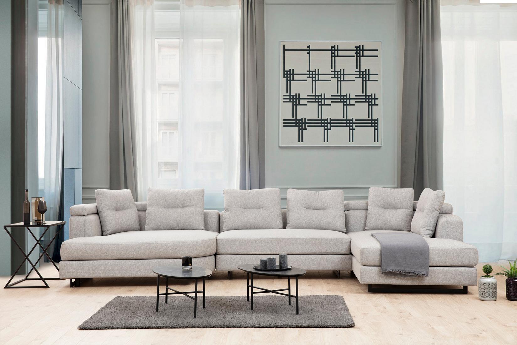 Atelier del Sofa Kutna sofa Padova 100x70x140cm Svijetlo siva