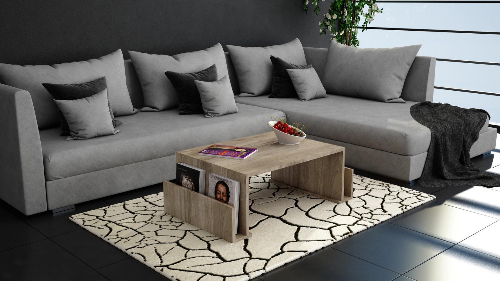 Hanah Home Club sto za časopise 95x36.8x60cm Orah