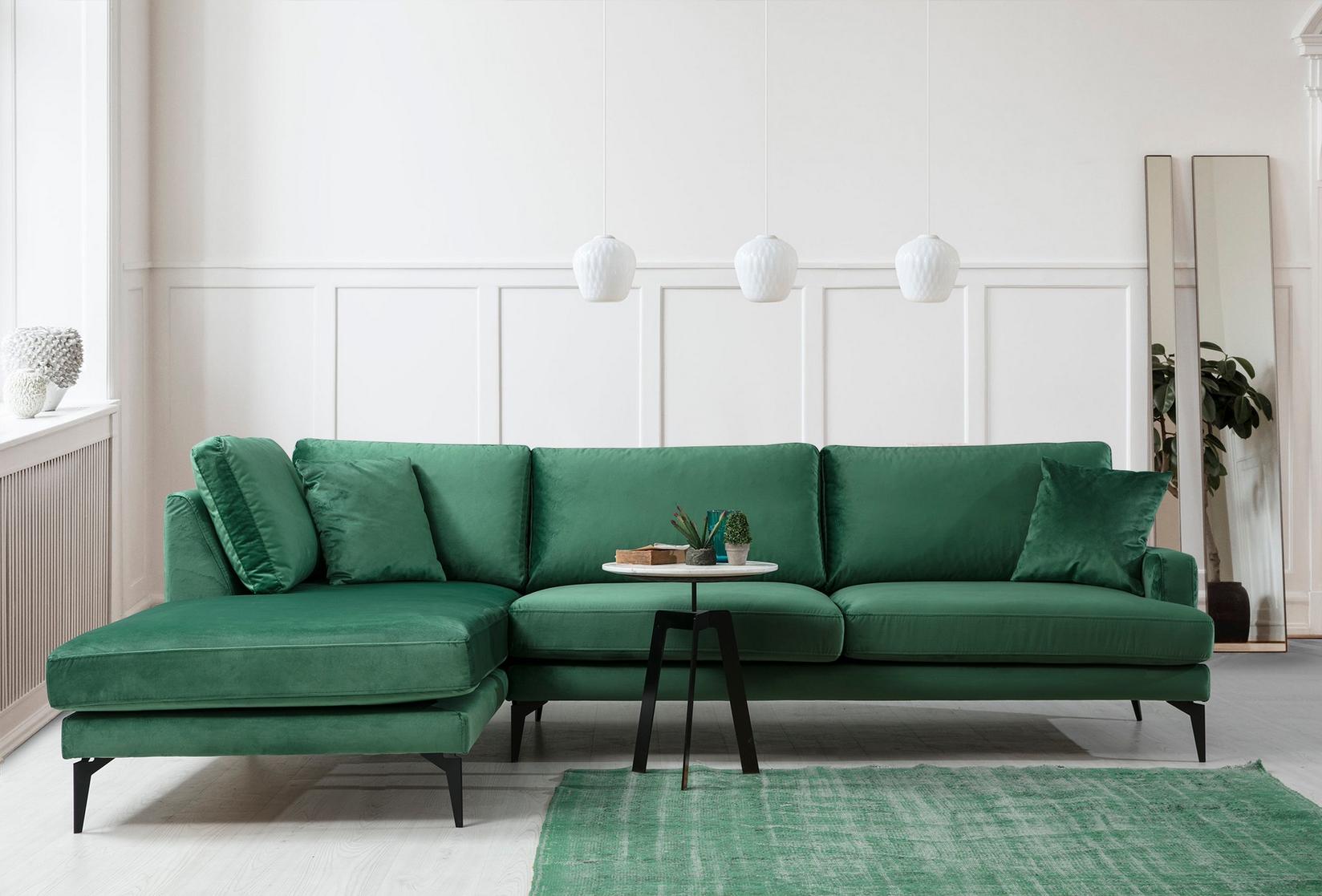 Atelier del Sofa Kutna sofa 90x88x283cm Zelena
