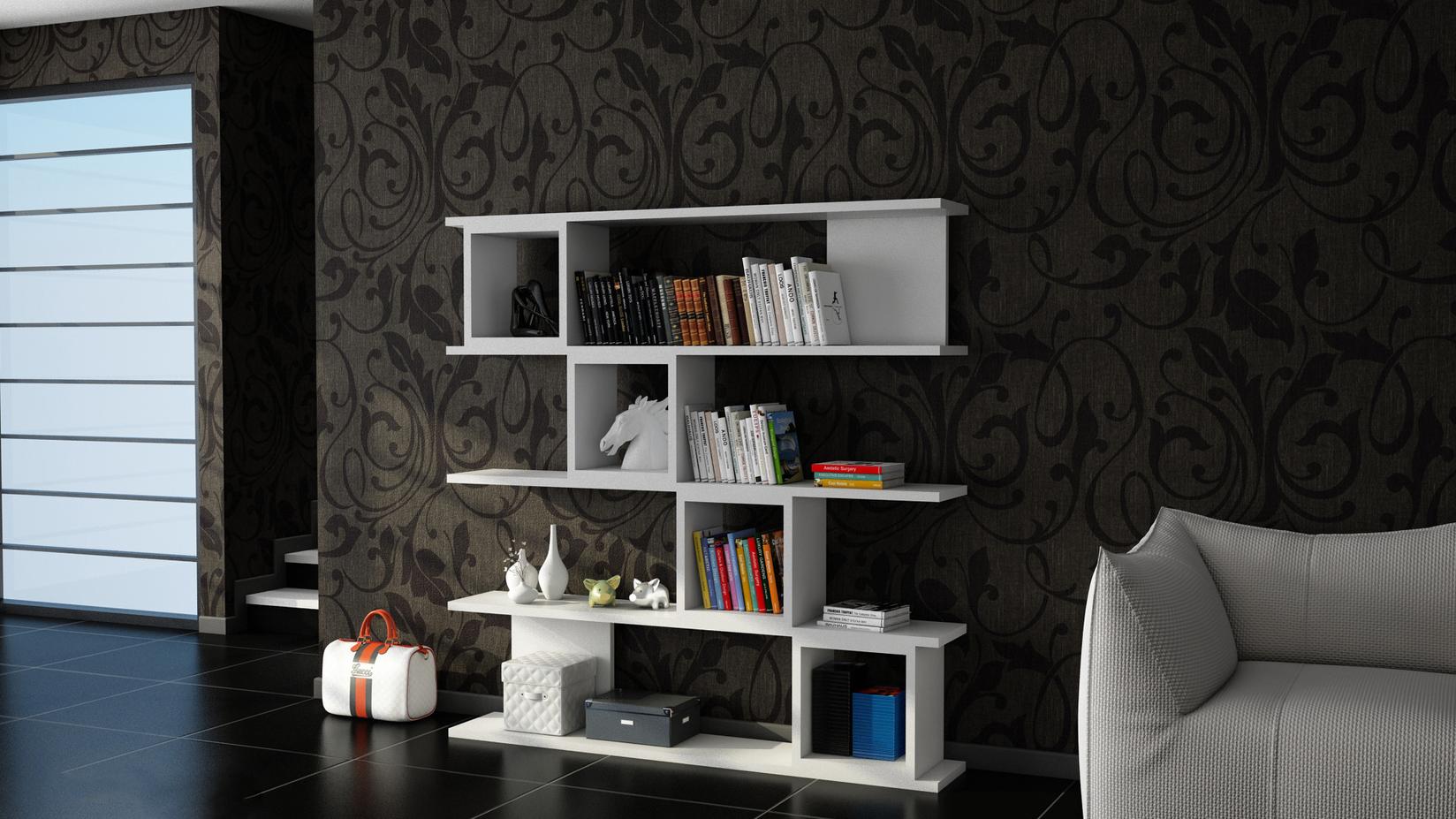 Hanah Home Polica 120x119,9x19,5cm Bijela