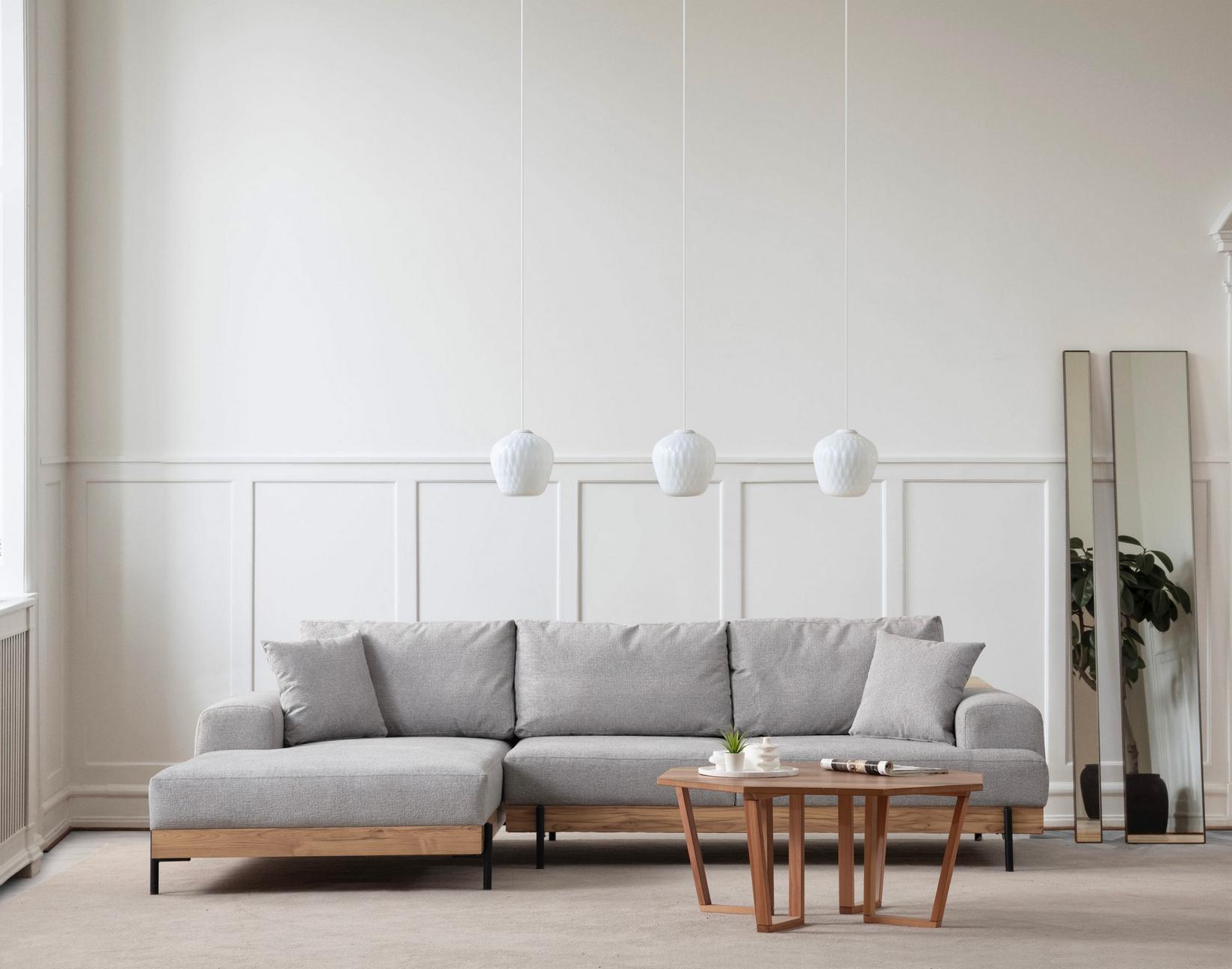 Atelier del Sofa Kutna garnitura Eti 98x78x170cm Siva