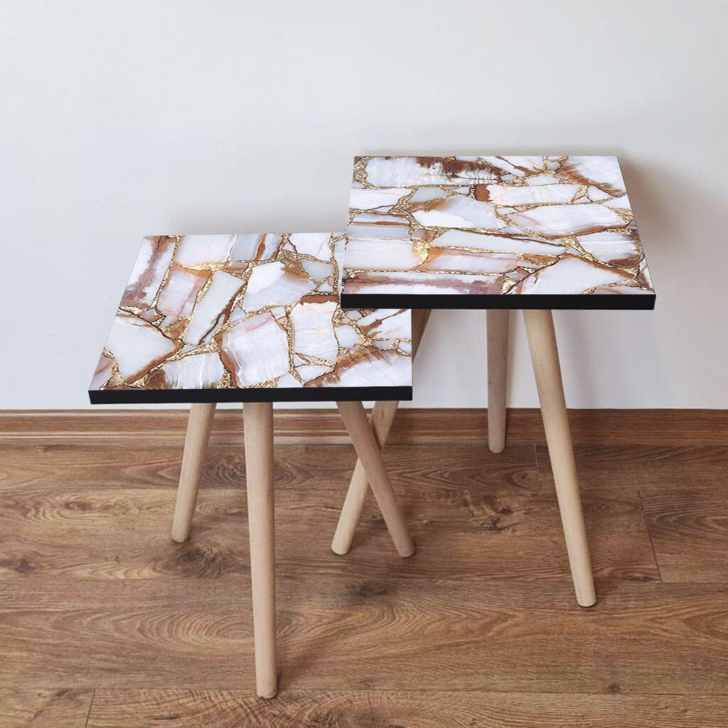 Hanah Home set stolića za kafu 2Shp499, 2 dijela, šareni