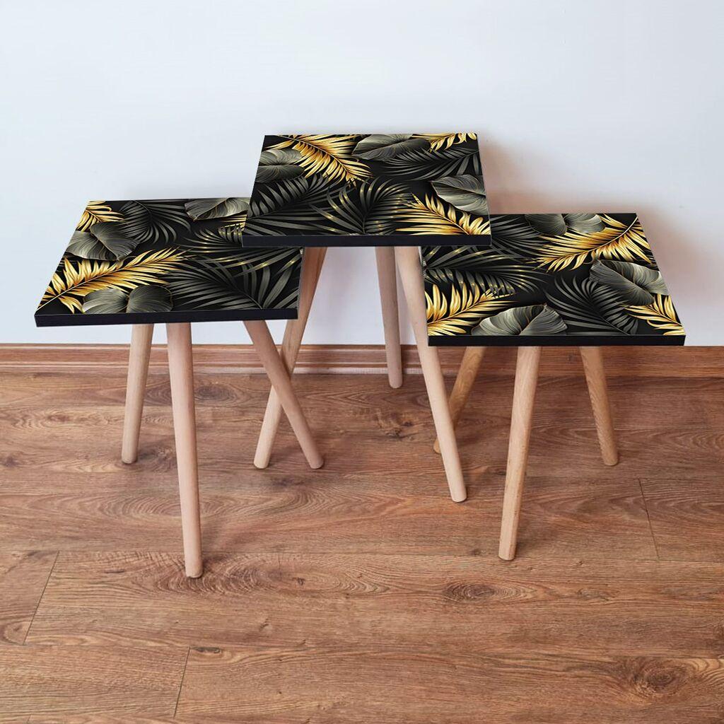 Hanah Home set stolića za kafu 3Shp194, 3 dijela, šareni