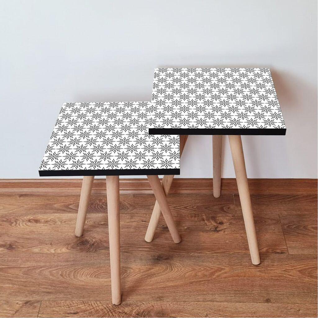 Hanah Home Twins set stolića za kafu, 2 dijela, šareni