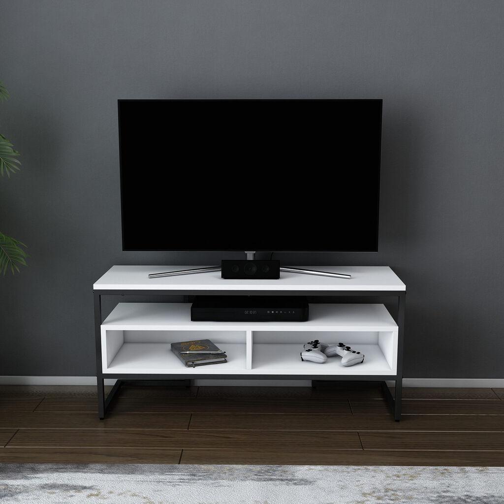 Hanah Home TV Merrion komoda, 110x35x49.9 cm, Bijelo-crna