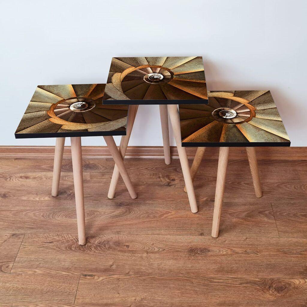 Hanah Home set stolića za kafu 3Shp360, 3 dijela, šareni