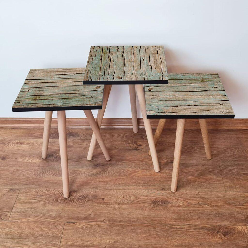 Hanah Home set stolića za kafu 3Shp125, 3 dijela, šareni