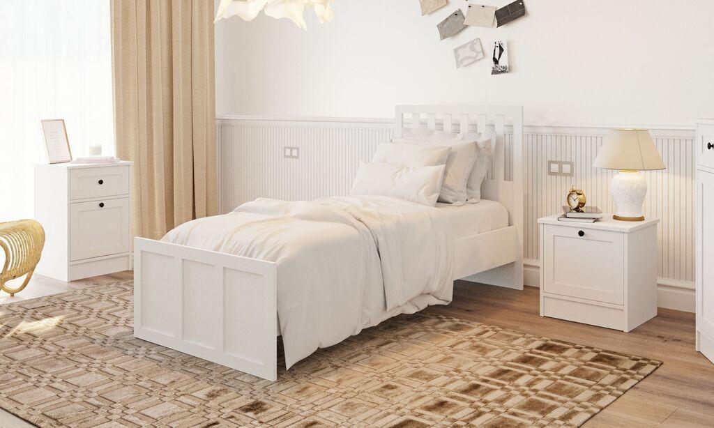 Hanah Home Okvir kreveta Rb-168-04-003, 90x190 cm, Bijela