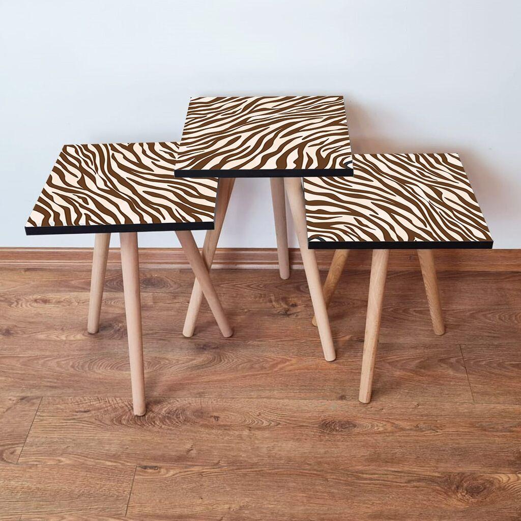 Hanah Home set stolića za kafu 3Shp150, 3 dijela, šareni