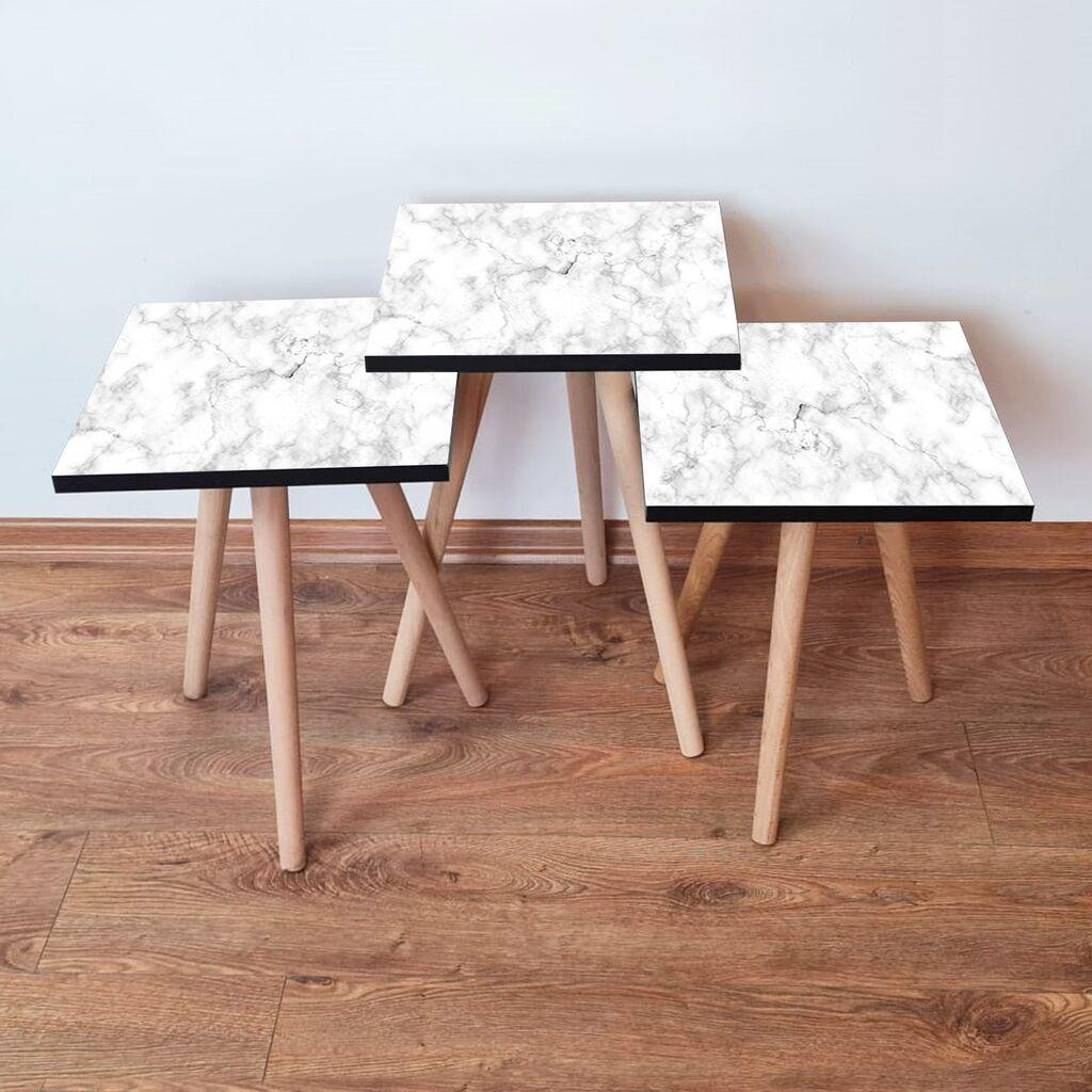 Hanah Home set stolića za kafu 3Shp255, 3 dijela, šareni