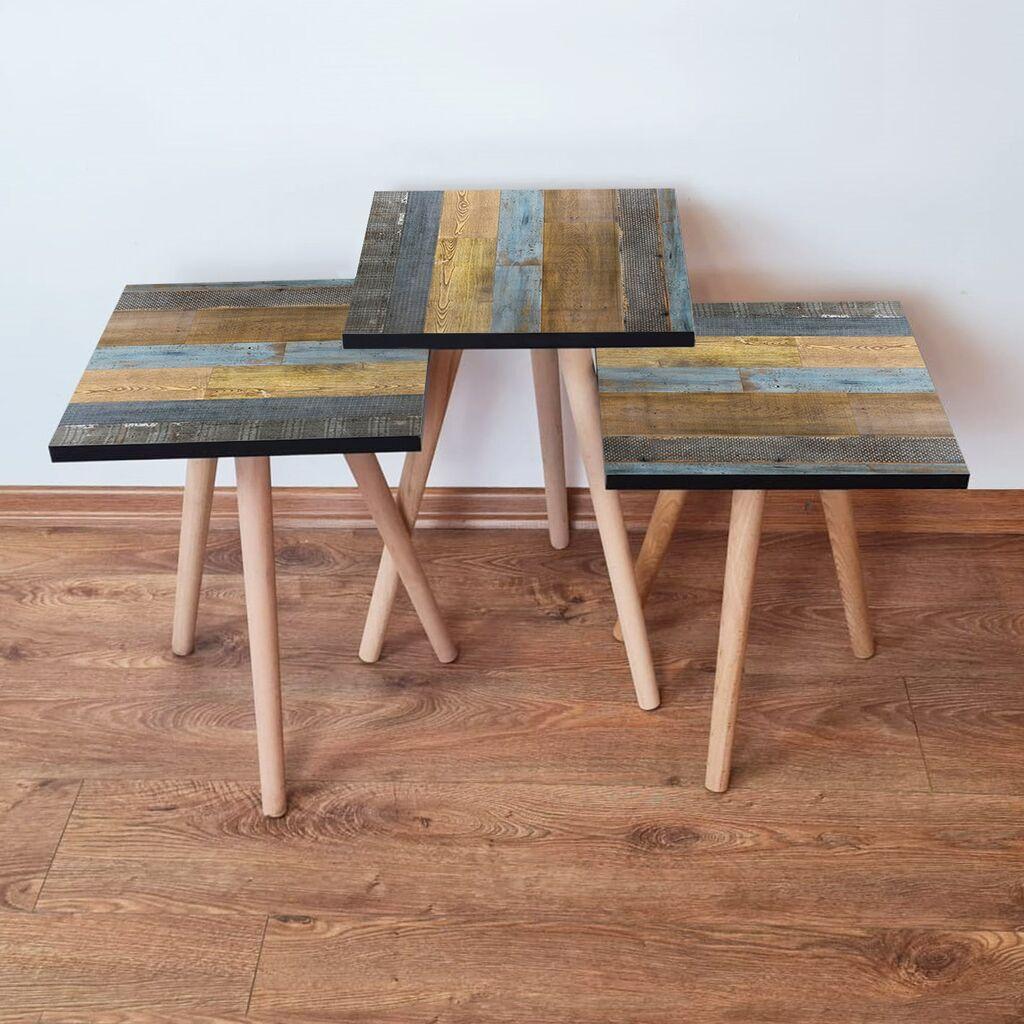 Hanah Home set stolića za kafu 3Shp2, 3 dijela, šareni