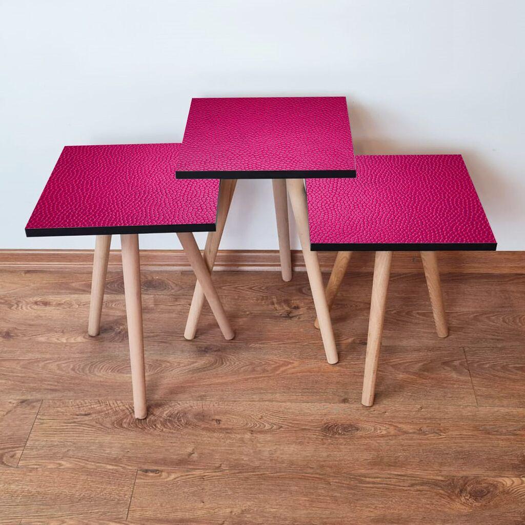 Hanah Home set stolića za kafu 3Shp366, 3 dijela, šareni